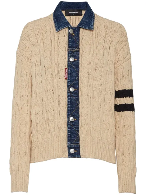 DSQUARED2 cable-knitt cardigan