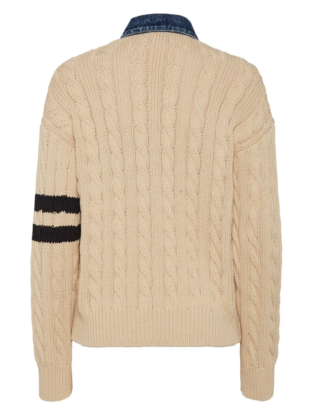 DSQUARED2 Kabelgebreid vest - Beige