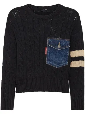 【DSQUARED2】Dsquared Womens Zip Hem Knitted Jumper ニット DSQUARED2 Knitted Sweaters for Women - Shop on FARFETCH