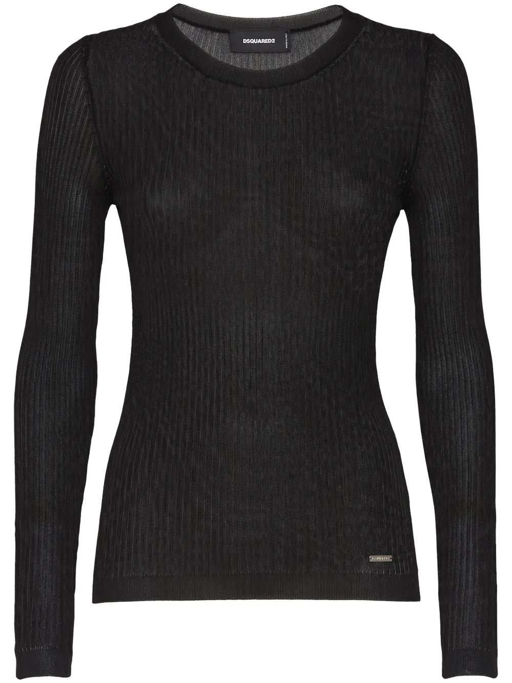 DSQUARED2 fine-ribbed jumper | Black | Image 1