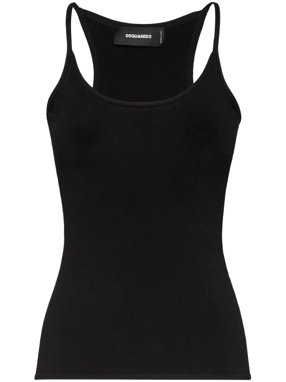 DSQUARED2 Tanktop met diepe ronde hals Zwart