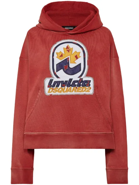 DSQUARED2 logo-appliqué hoodie