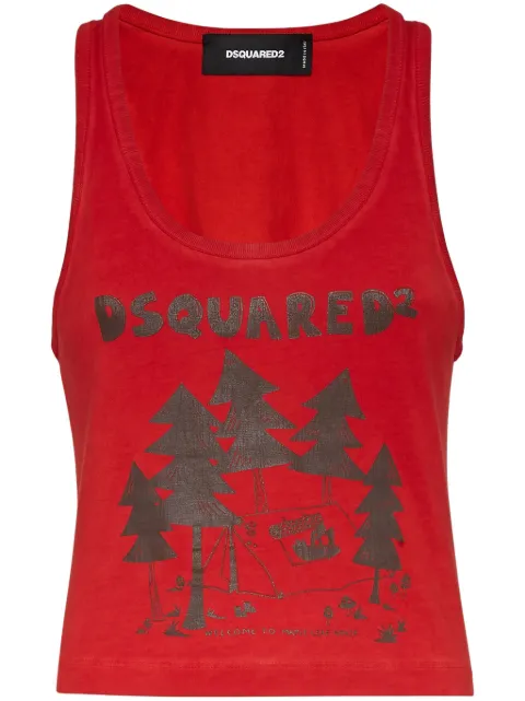 DSQUARED2 graphic-print tank top