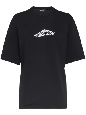 Stella McCartney logo-print Cotton T-shirt | Black | FARFETCH