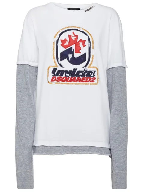 DSQUARED2 x Invicta logo-embroidered T-shirt 