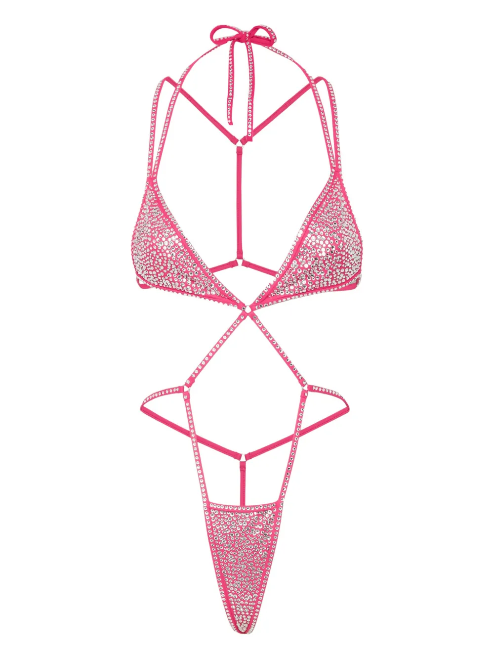 DSQUARED2 maillot de bain à ornements en cristal | rose | Image 1