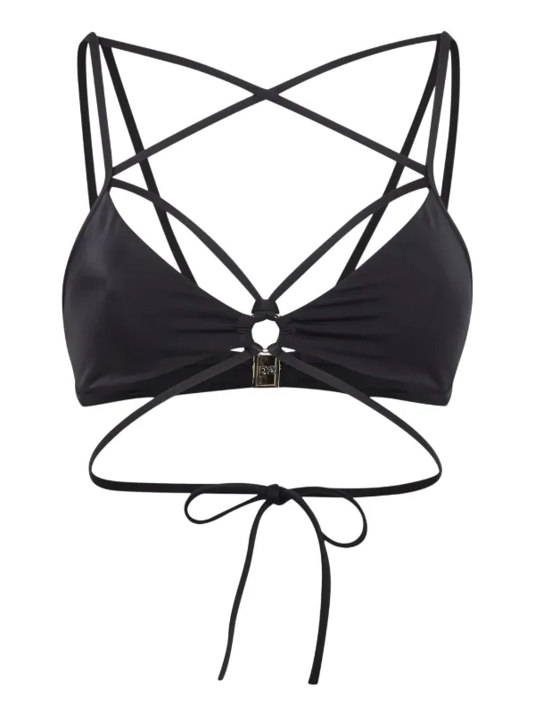 DSQUARED2 マルチストラップ ビキニトップ | ブラック | FARFETCH JP