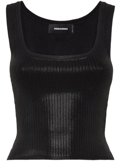 DSQUARED2 top tejido de canalé