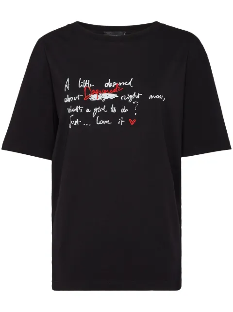 DSQUARED2 playera con logo bordado