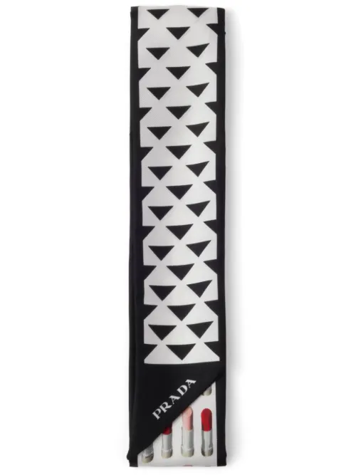 Prada foulard en soie - Blanc - Prada - Modalova