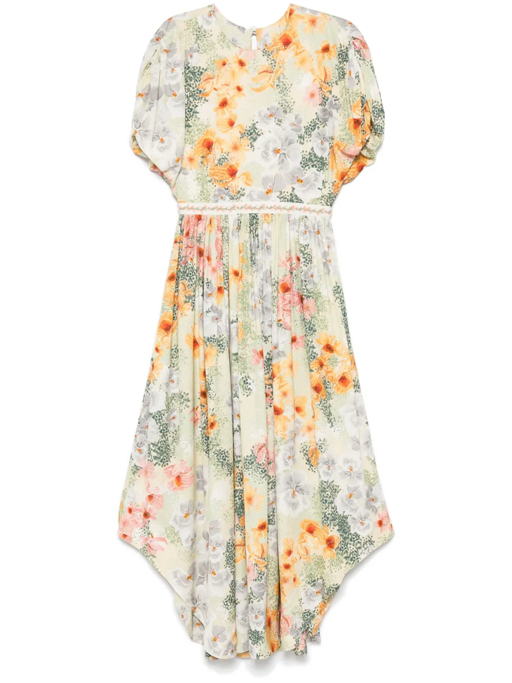 Shop Agua By Agua Bendita Aire Florecer Maxi Dress In Green