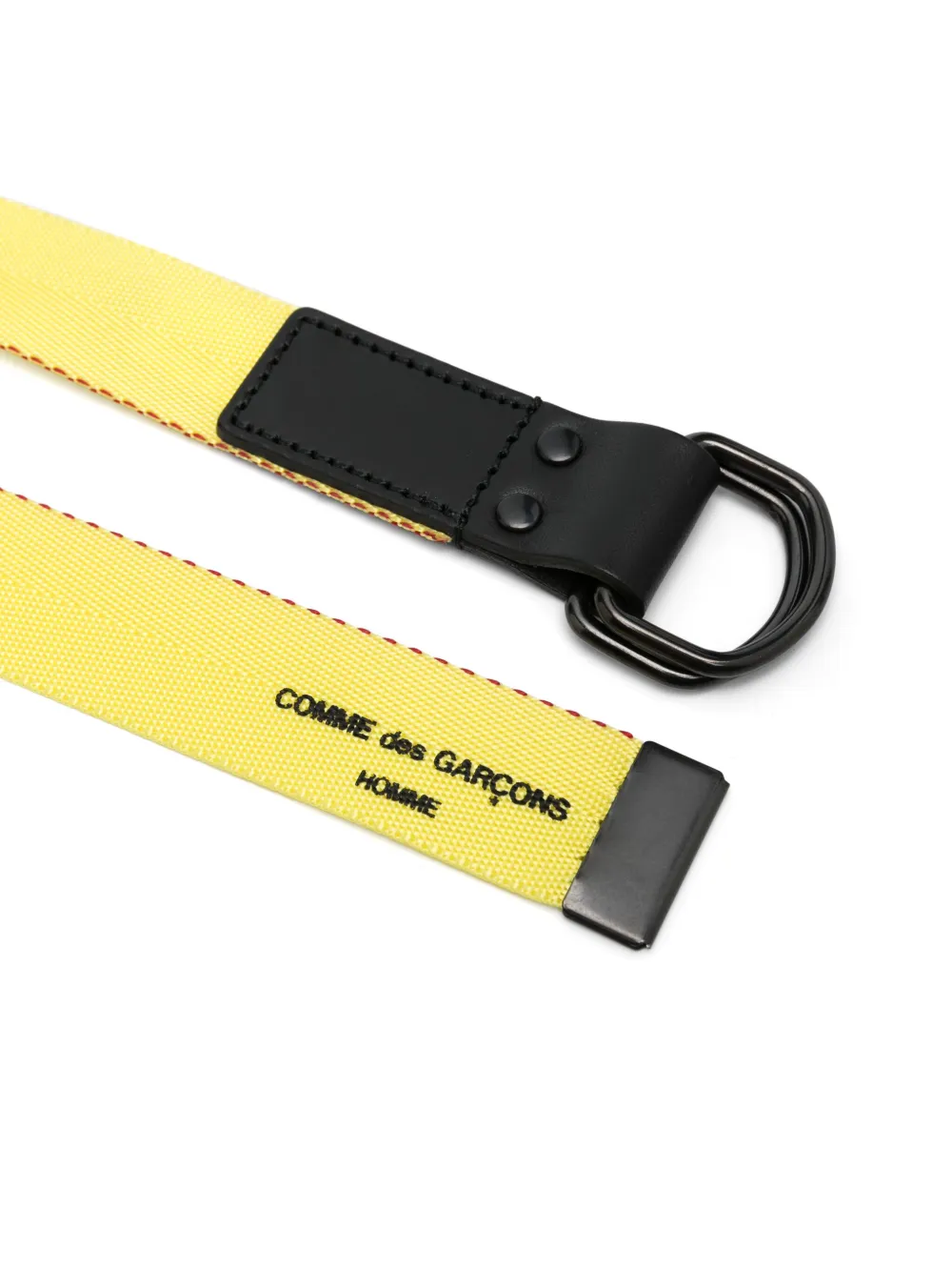 Comme des Garçons Homme Riem met logoprint Geel
