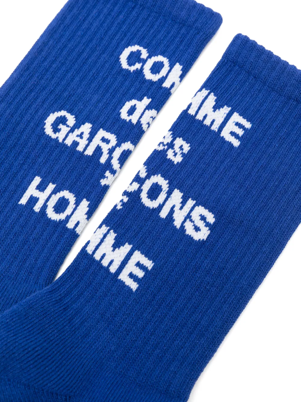 Comme des Garçons Homme intarsia-logo socks - Blauw