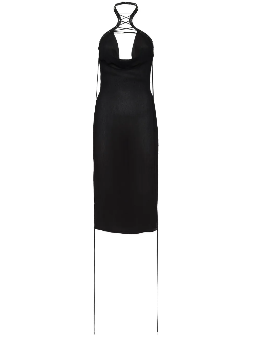 DSQUARED2 robe en soie à design sans manches | noir | Image 1