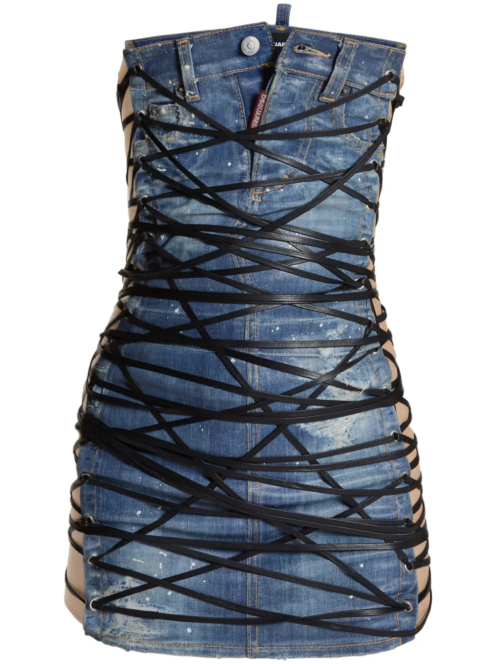 DSQUARED2 corset denim dress | Blue | Image 1