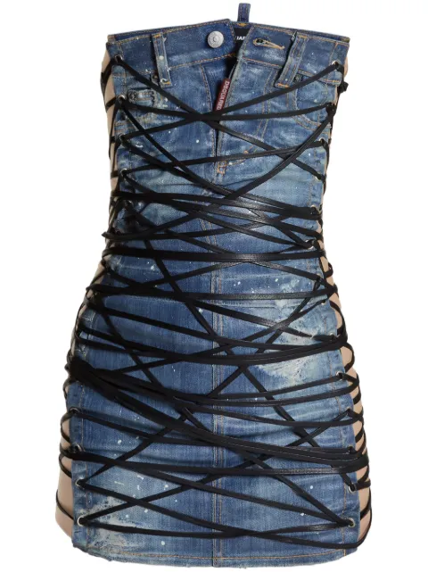 DSQUARED2 corset denim dress 