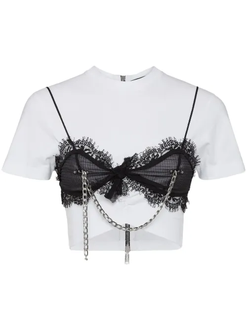 T-shirt à détail de chaîne - DSQUARED2 - Modalova