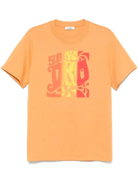 SANDRO logo-embossed T-shirt