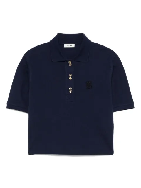 SANDRO Polo con logo ricamato