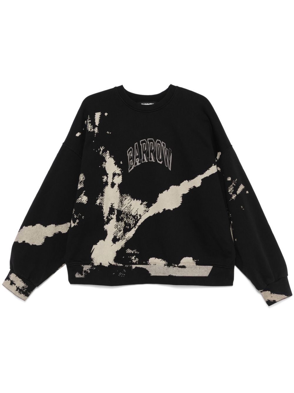 paint-effect crew-neck sweatshirt