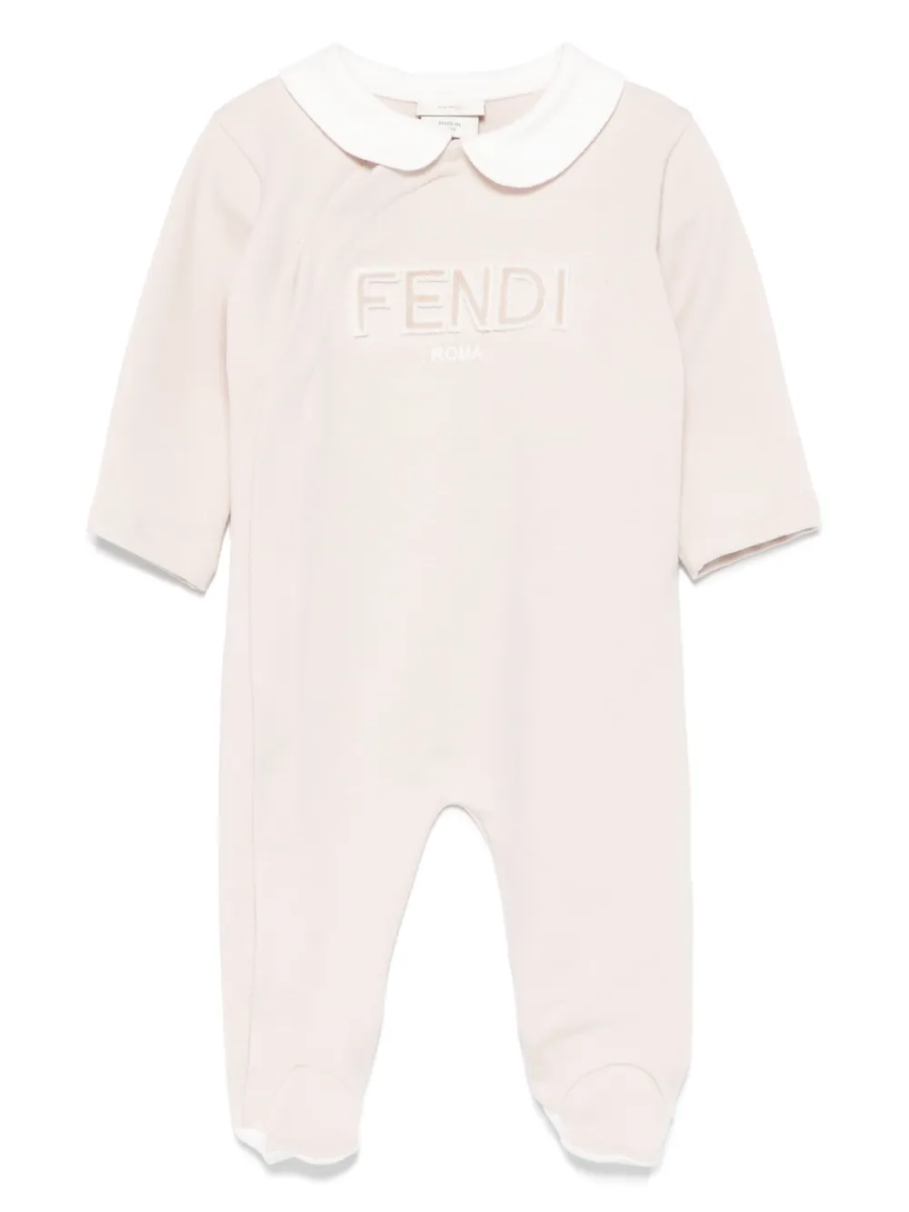 Fendi Kids Pyjama met logo-reliëf Beige
