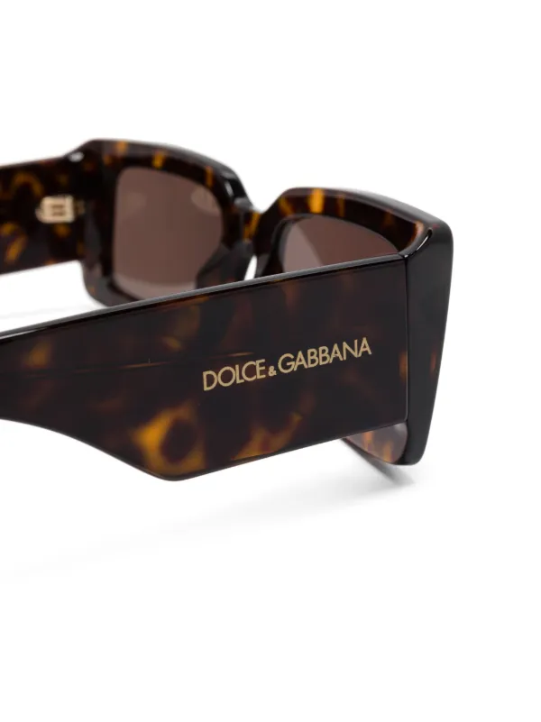 Dolce & Gabbana Eyewear logo-engraved Sunglasses | Brown | FARFETCH