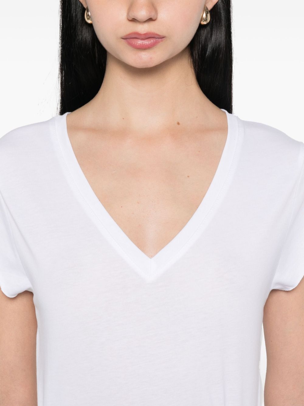 Shop Merci V-neck T-shirt In White