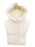 Yves Salomon padded hooded bib - Neutrals