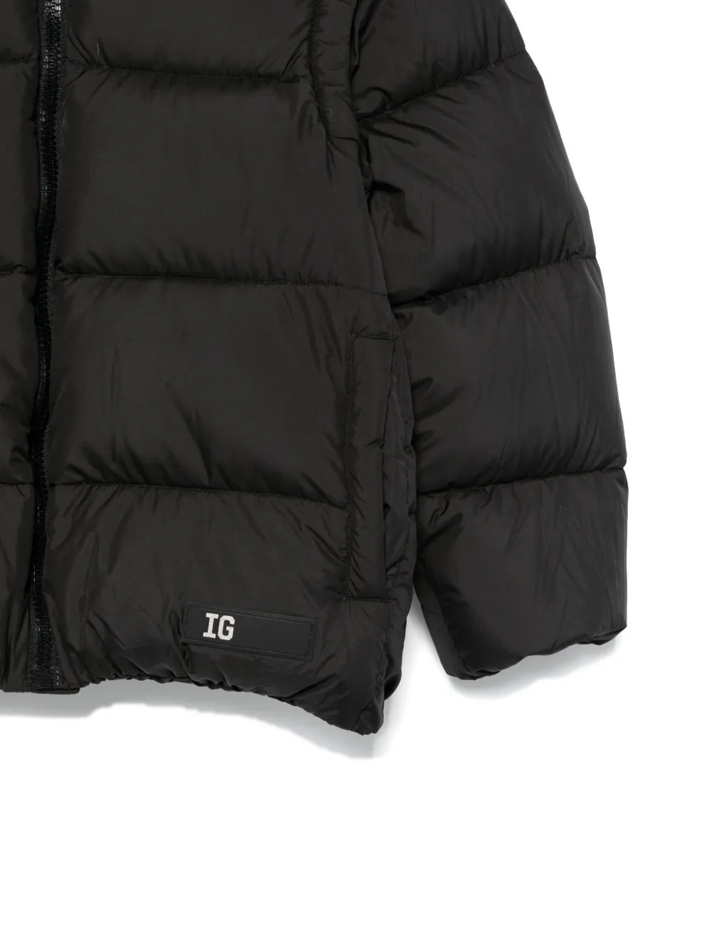 Il Gufo Gewatteerd jack met afneembare mouwen Zwart