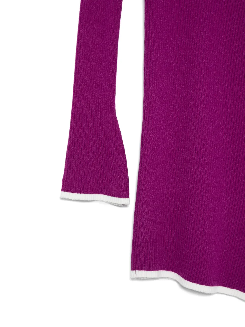 TWINSET Kids Ribgebreide mini-jurk Paars