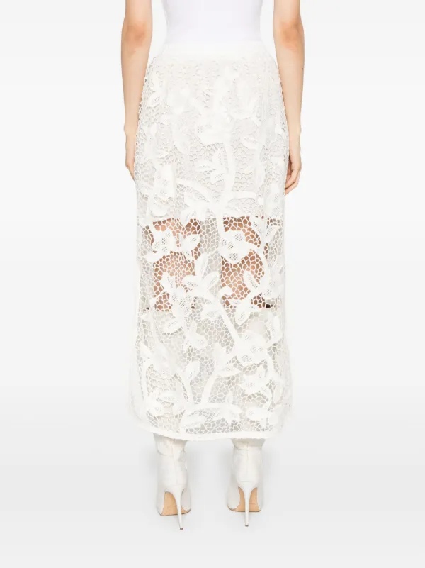 ZIMMERMANN クロシェスカート | ホワイト | FARFETCH JP