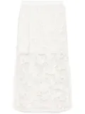 ZIMMERMANN crochet midi skirt - White