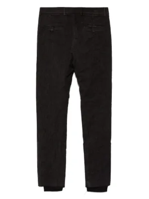 Trousers Poème Bohémien Black size 46 IT in Cotton - 38581129