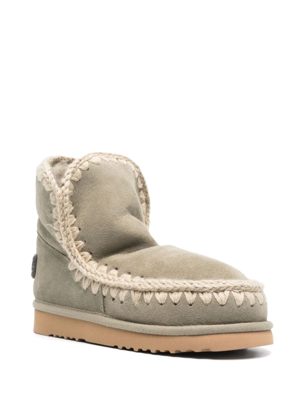 Shop Mou Eskimo 18 Glitter Logo Boots In Green