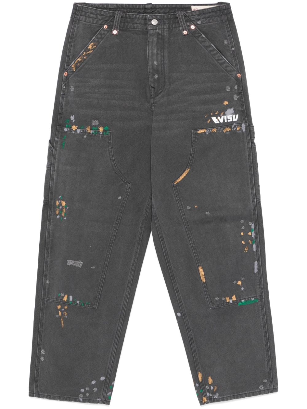 EVISU logo-print trousers - Grey