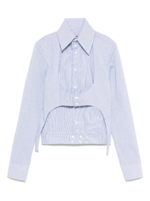 Ottolinger belted high-collar shirt