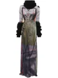 Ottolinger mesh turtleneck maxi dress - Black