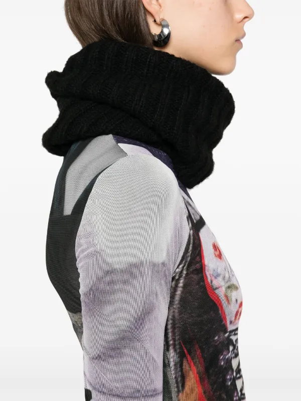 Ottolinger Mesh Turtleneck Maxi Dress | Black | FARFETCH