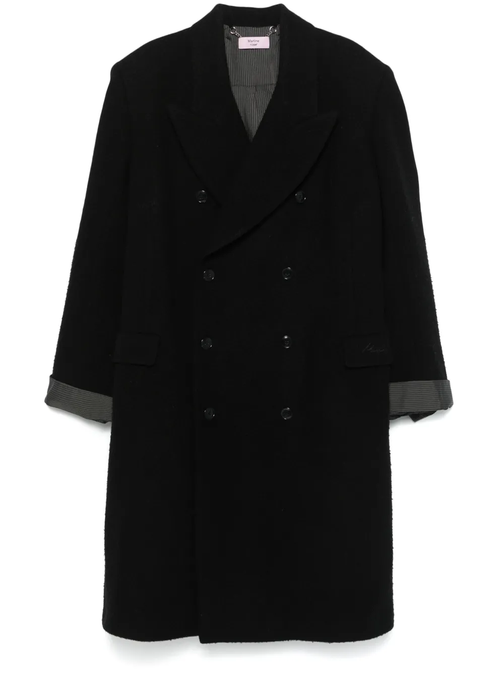 Martine Rose Pilled-finish Coat In Black