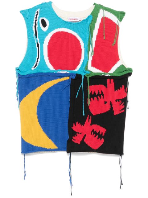 Charles Jeffrey Loverboy patchwork-design vest