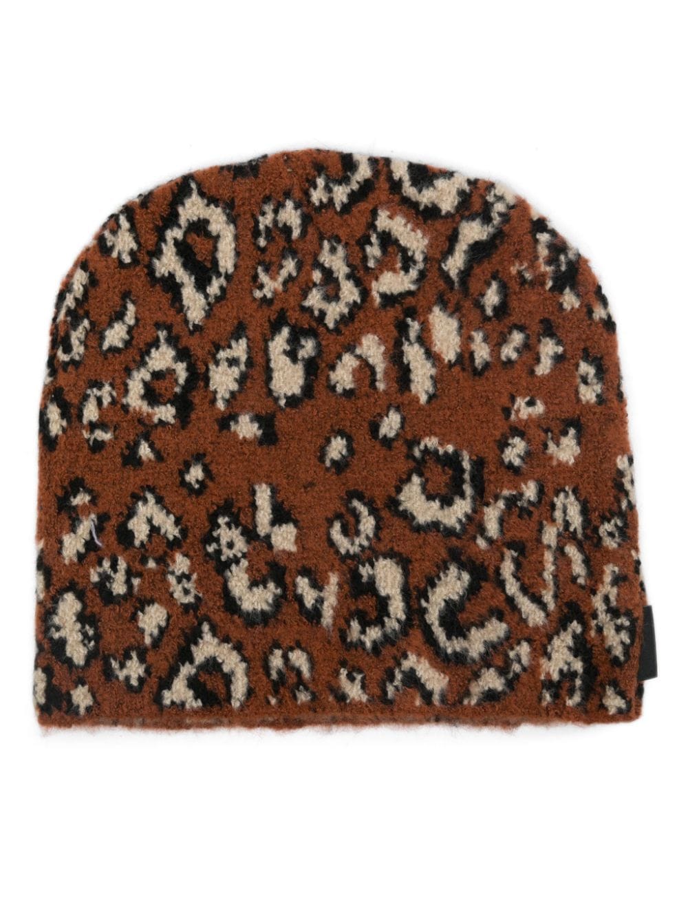 Shop Ottolinger Leopard Beanie In Brown