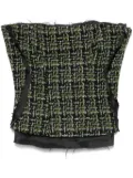 Ottolinger Deconstructed Tweed corset - Green