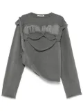 Ottolinger distressed draped sweatshirt - Grey