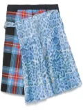Charles Jeffrey Loverboy mix-print shorts - Blue
