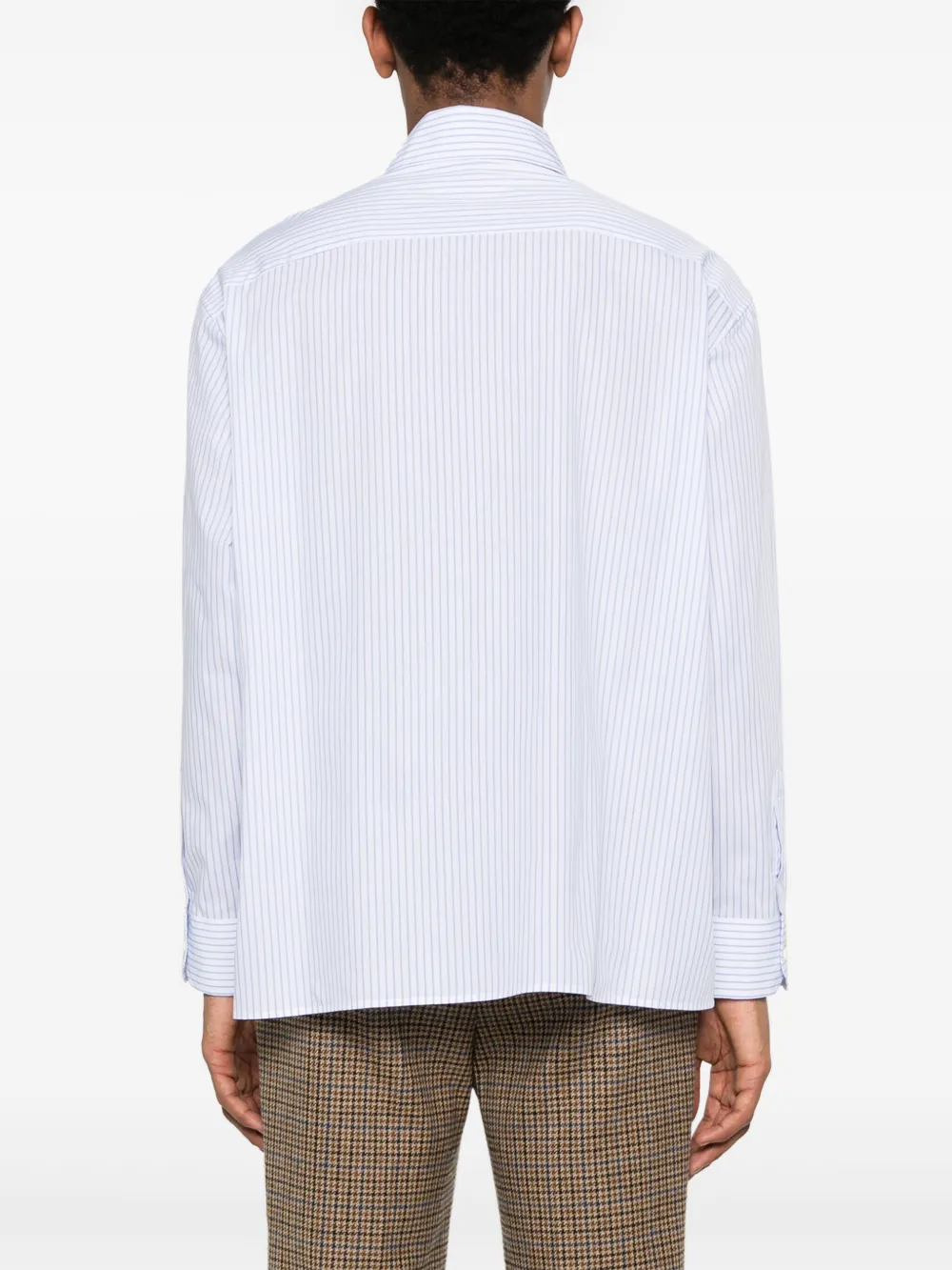 Charles Jeffrey Loverboy Gebreid overhemd met opgestikte zakken Blauw