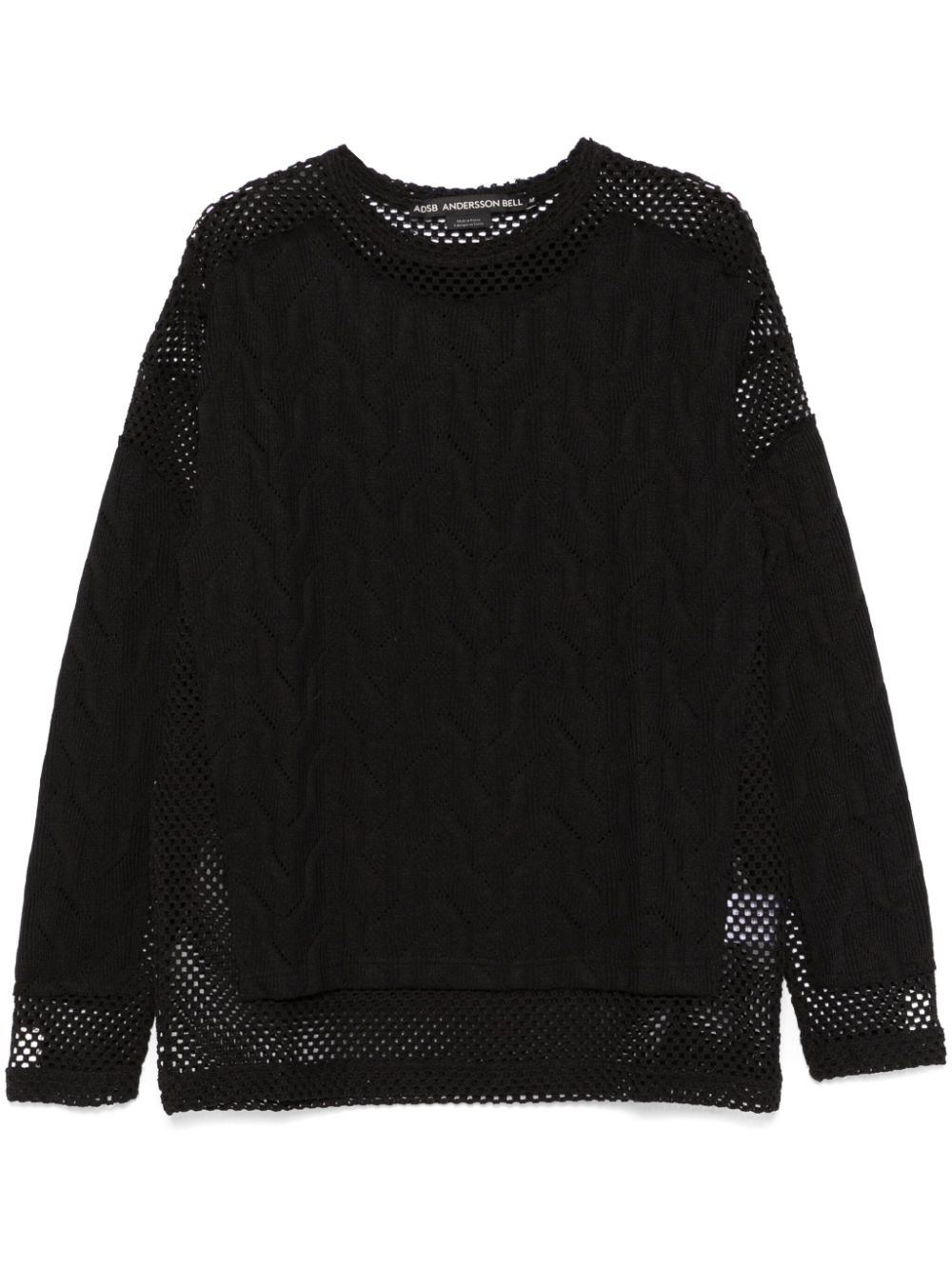 Andersson Bell layered crew-neck sweater - Black