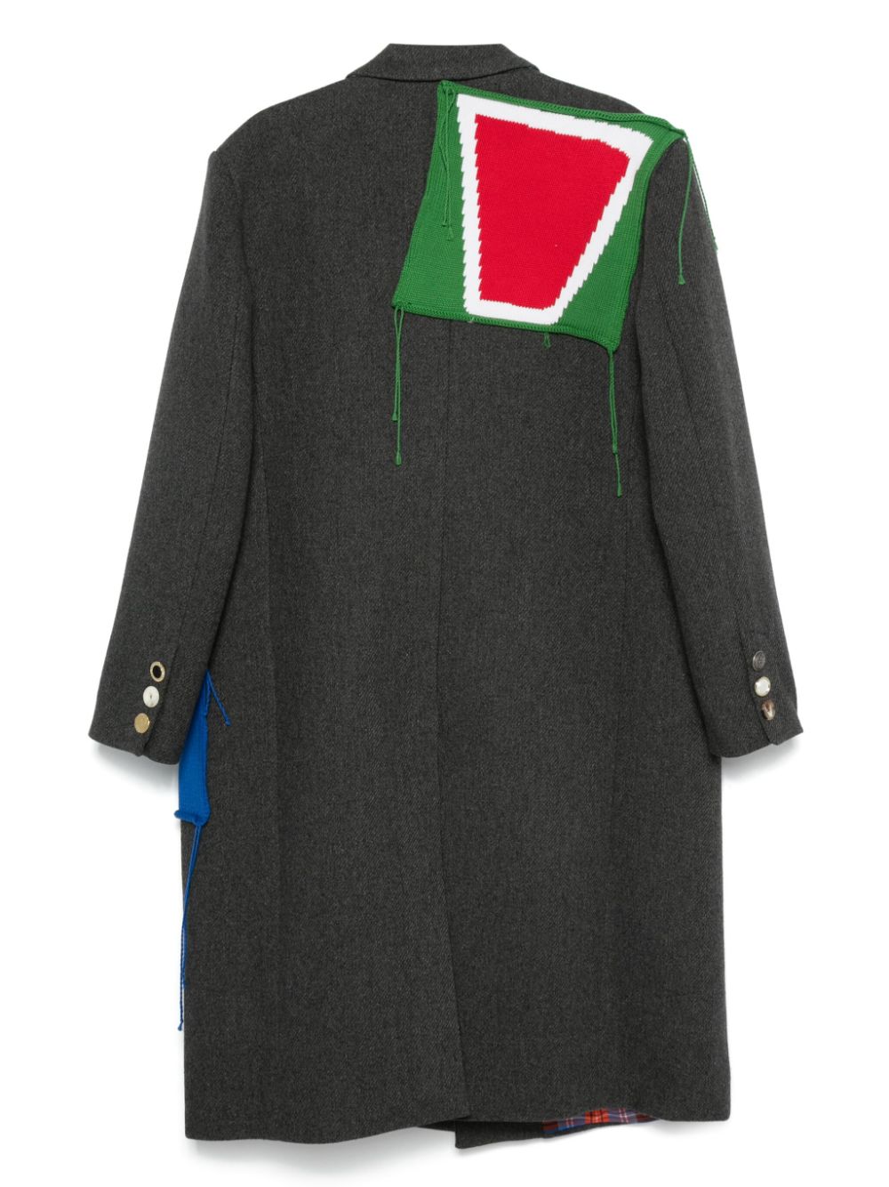 Charles Jeffrey Loverboy patch-detail coat - Grijs