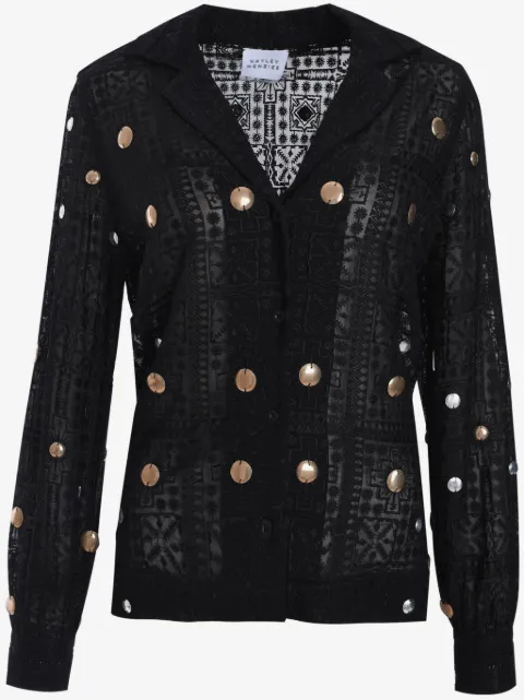 Hayley Menzies stud-embellished shirt