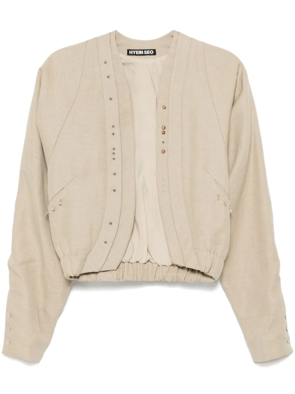 Hyein Seo beaded silver charm blouson | Neutrals | Image 1