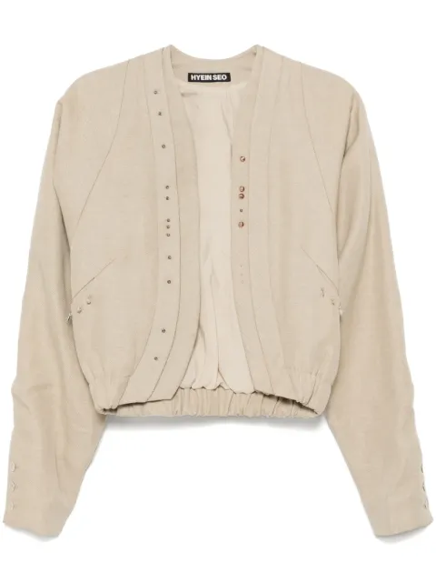 Hyein Seo beaded silver charm blouson